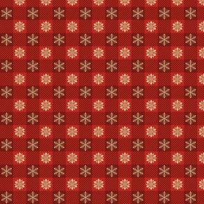 Lumberjack Snowflake Poppy Red Plaid for Winter
