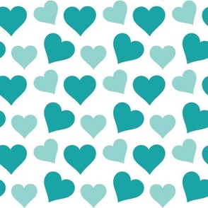 Teal Hearts