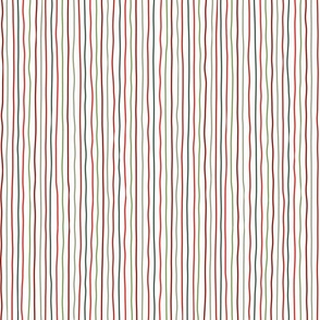 christmas crooked lines on white - lines fabric and wallpaper