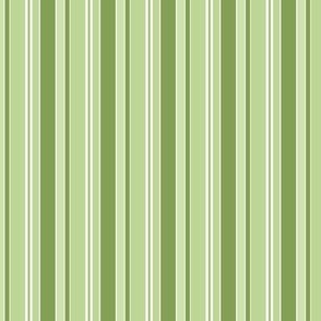 Green and White Geometric Stripes