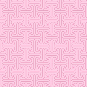 Retro Swirly 1950s Dots and Lines // Pink
