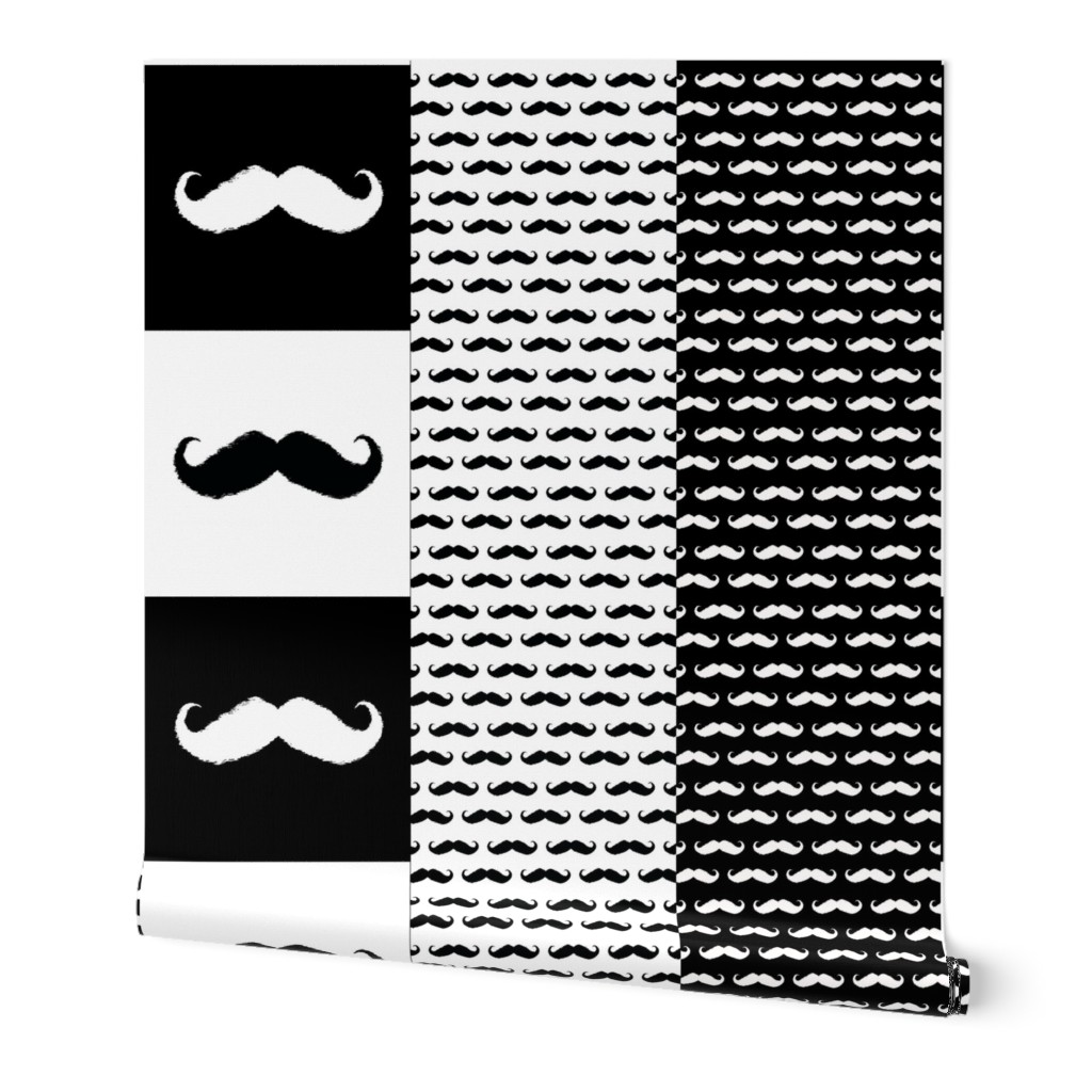 mustache ikat pillow cases