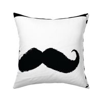 mustache ikat pillow cases