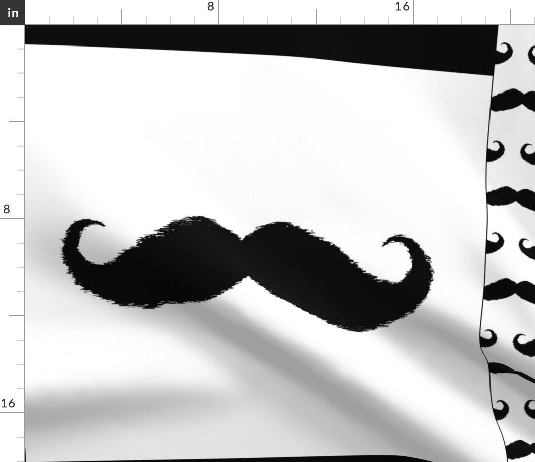 mustache ikat pillow cases