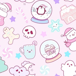 Emo Christmas Pastel Goth Gothic Alt Aesthetic Pink Cute