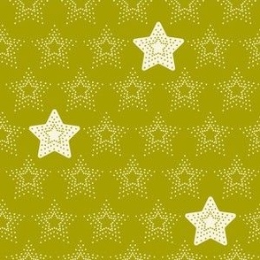 Christmas Stars - Olive Green