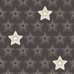 Christmas Stars - Charcoal