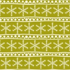 Scandinavian Snowflakes - Cirtine Yellow Green