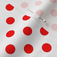 Red on White Polka Dots