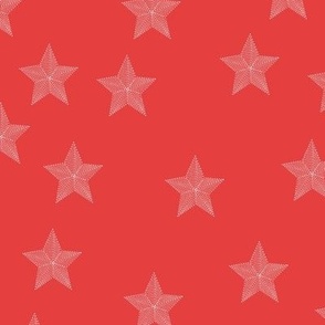 Stars 02 - Red with White Stars