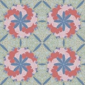 Pink and blue floral