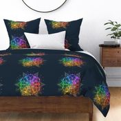 Flower of Life, Color Wheel - Deep Blue