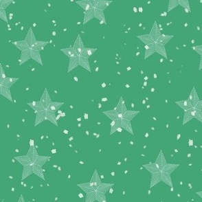 Stars 02 - Green with White