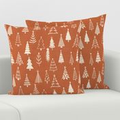 Orange Christmas Boho  Decor Retro Vintage Holidays Rust