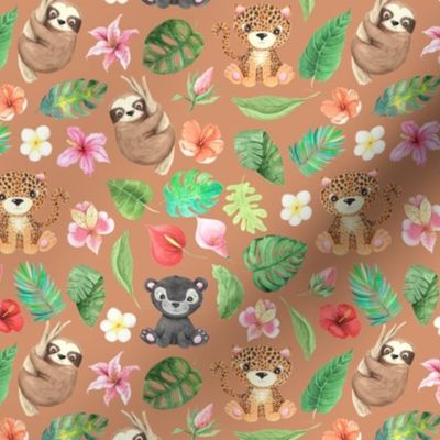 Tropical animals and flowers Motif 12 Feldspar