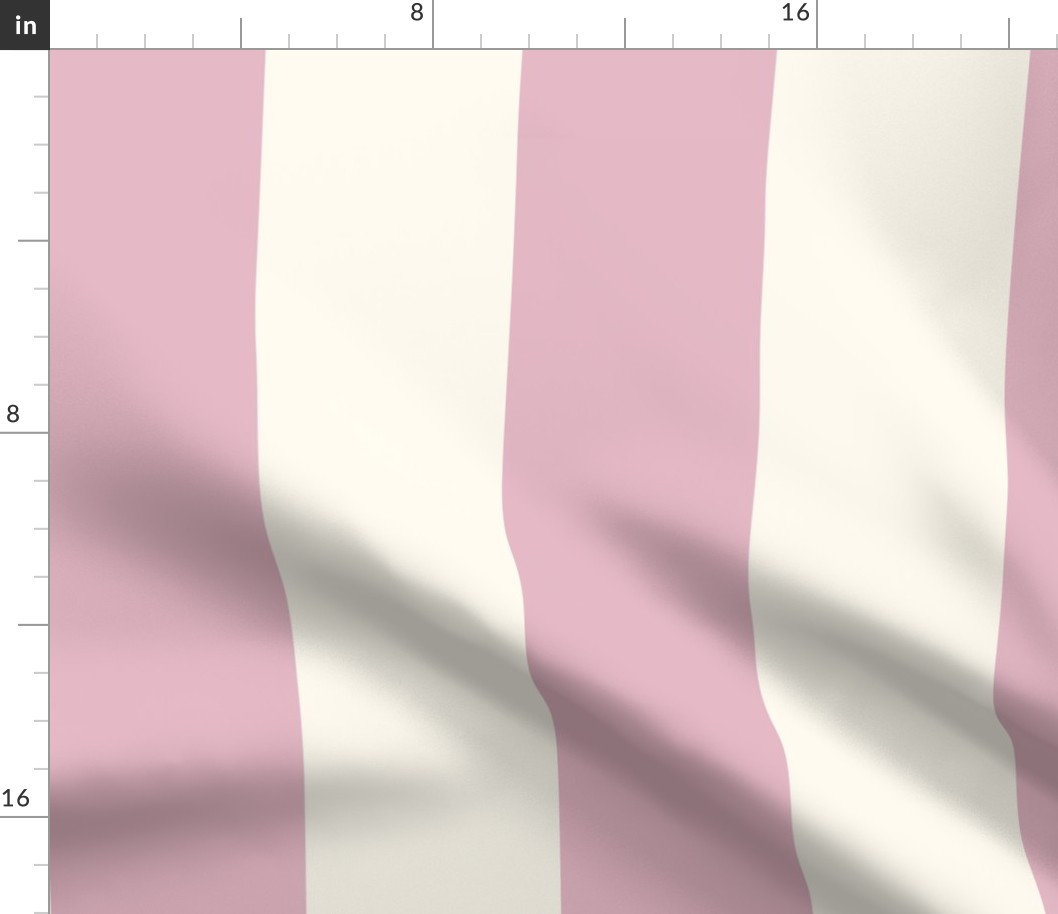 Cabana stripe - Light mauve pink candy stripe - perfect stripe - large 