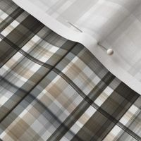 Plaid throw ivory brown