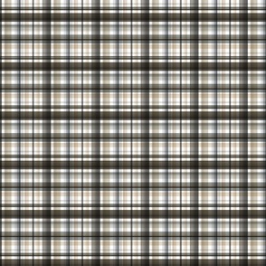 Plaid throw ivory brown