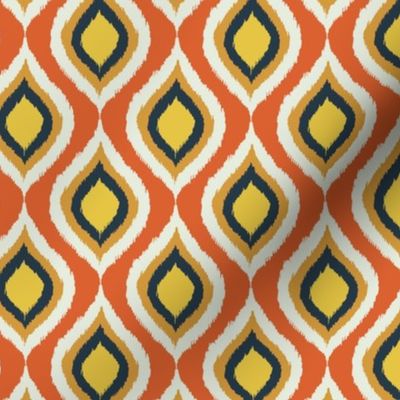 Ikat/orange/small scale