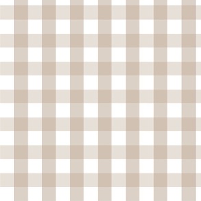 Gingham neutral ivory 