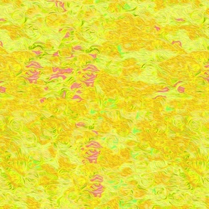 Yellow Abstract Small Waves Design 
