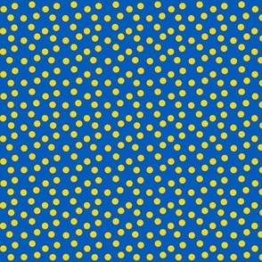 Ukraine Flag color polka dots small scale