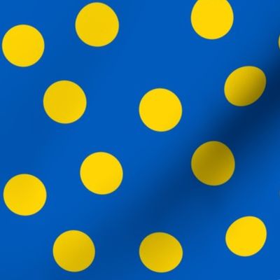 Ukraine flag color polka dots