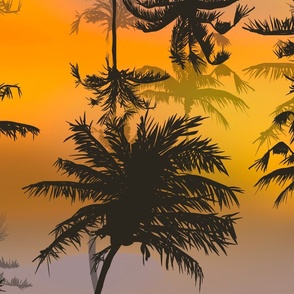 Large Bali Sunset Yellow Overlay