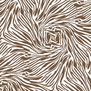 animal swirls in brown and white - large scale