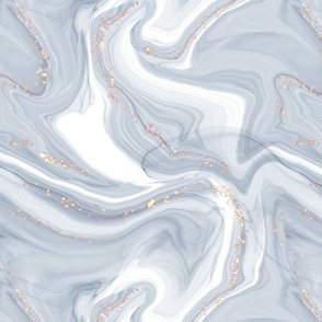 dusty blue gold marble