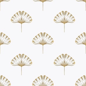 Gilded ginkgos  on white - small