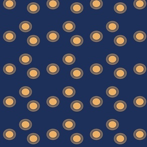 orage circles ( navy blue, orage)