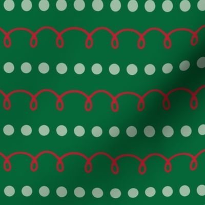 Green Christmas Ribbon & Icing 