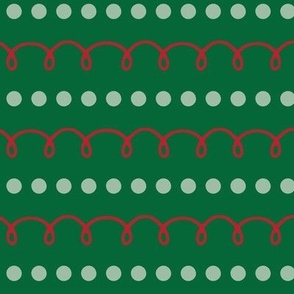Green Christmas Ribbon & Icing 