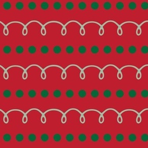 Red Christmas Ribbon & Icing