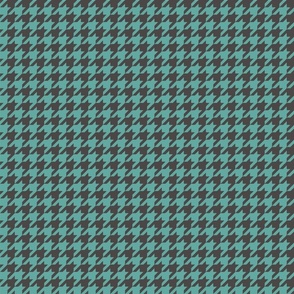 Retro Christmas Houndstooth (charcoal & teal)