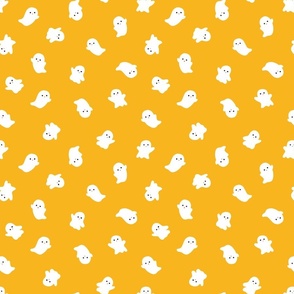 Cute Little Ghosts Yellow and White