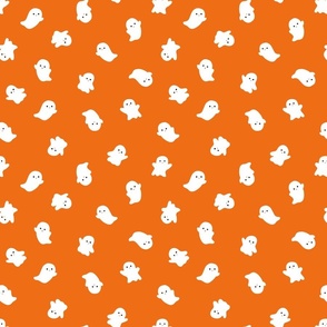 Cute Little Ghosts Orange and White