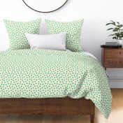 polka dots turquoise on cream