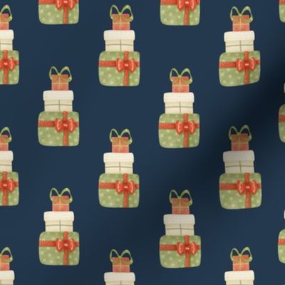 Medium Scale Jolly Christmas Gifts on Navy