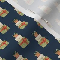 Small Scale Jolly Christmas Gifts on Navy
