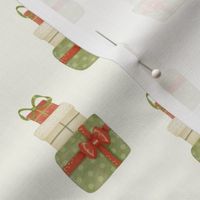 Medium Scale Jolly Christmas Gifts on Ivory