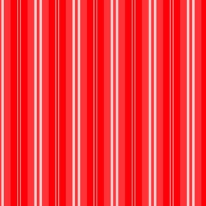 Small Christmas Red Shaded Pin Stripe