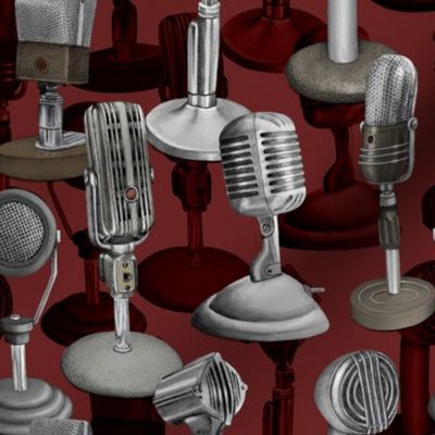 Red Vintage Microphones