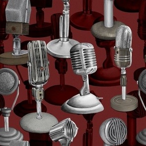 Red Vintage Microphones