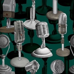 Emerald Green Vintage Microphones