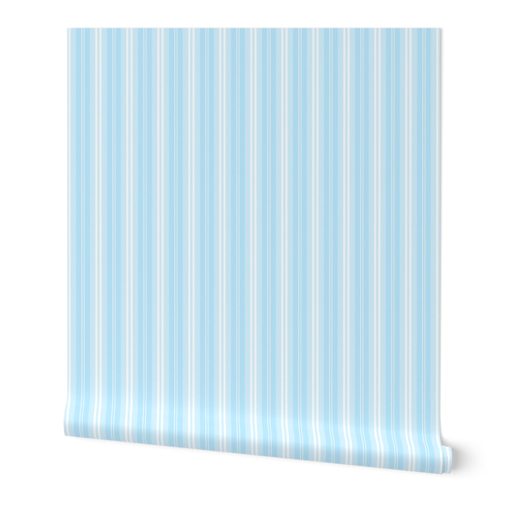 Pastel Baby Blue Shaded Pin Stripe