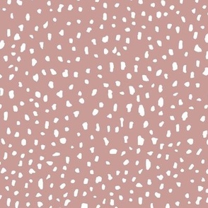 Abstract Speckle Dot Print Medium Scale Dusty Pink