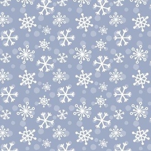 Snowflakes And Snowballs On Gray