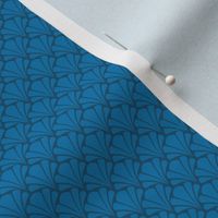 Scalloped shells - Blue on blue - small
